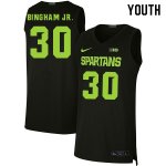 Youth Michigan State Spartans NCAA #30 Marcus Bingham Jr. Black Authentic Nike 2020 Stitched College Basketball Jersey MB32O55VR